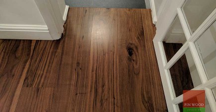 Wide Walnut engineered boards installation and oil finishing in KT1 Kingston upon Thames #CraftedForLife