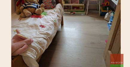 Grey oak engineered wood floor in N10 Muswell Hill - cool and practical #CraftedForLife